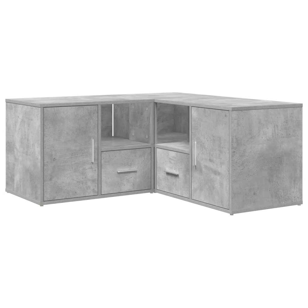 vidaXL Eckregal Betongrau 160x40x45 cm Holzwerkstoff
