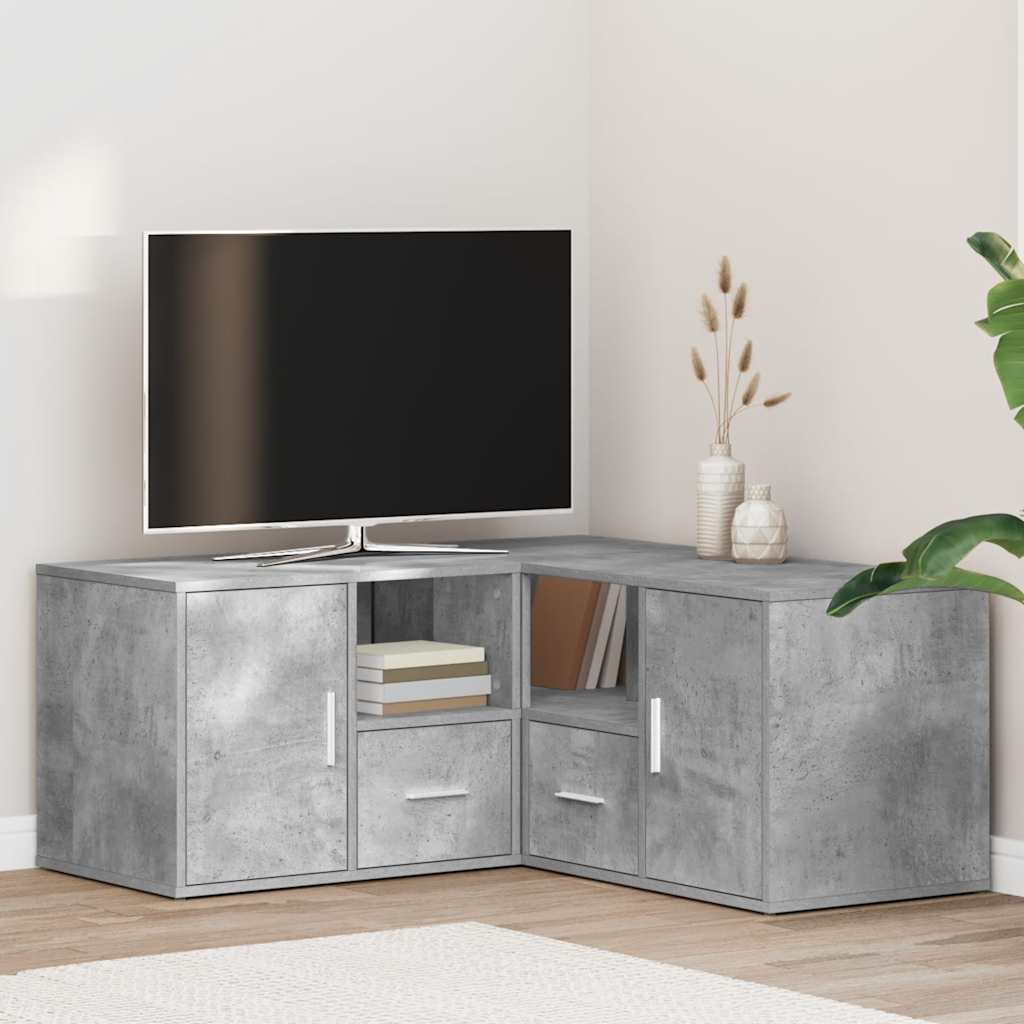 vidaXL Eckregal Betongrau 160x40x45 cm Holzwerkstoff