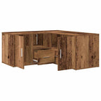 vidaXL Eckregal Altholz-Optik 160x40x45 cm Holzwerkstoff