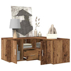 vidaXL Eckregal Altholz-Optik 160x40x45 cm Holzwerkstoff