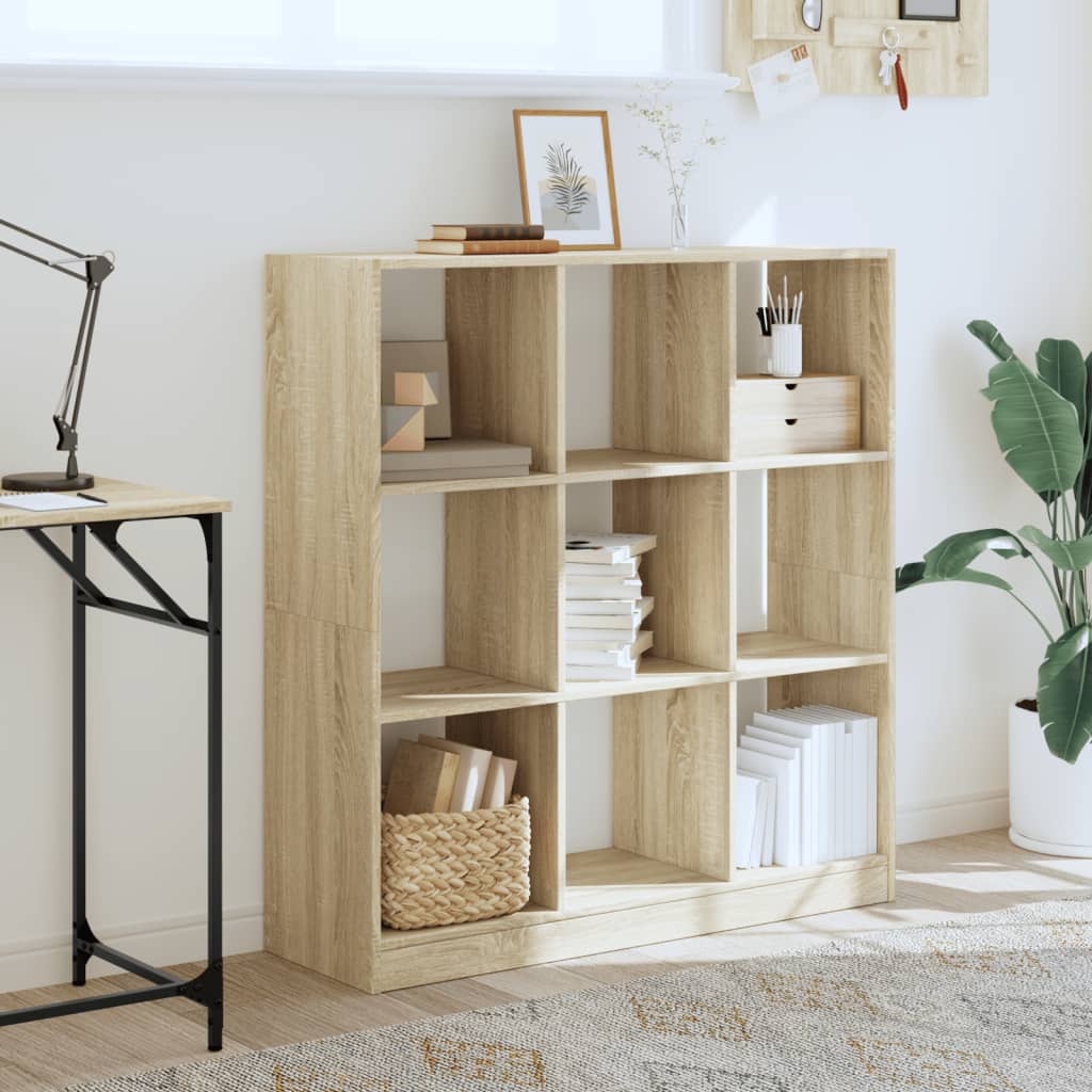 vidaXL Bücherregal Sonoma-Eiche 102x32x108 cm Holzwerkstoff