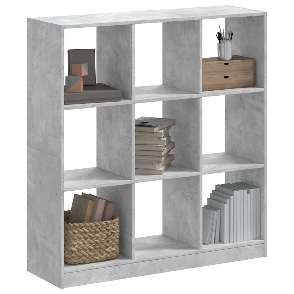 vidaXL Bücherregal Betongrau 102x32x108 cm Holzwerkstoff