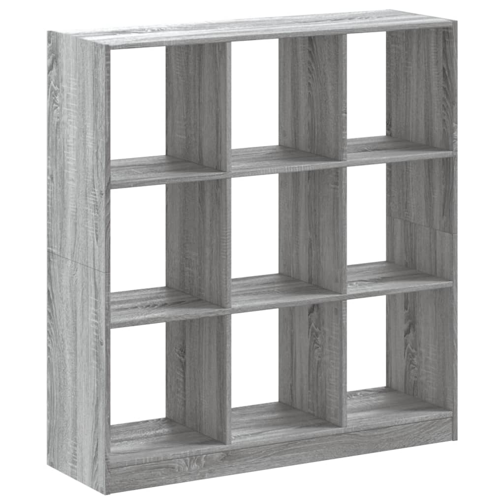 vidaXL Bücherregal Grau Sonoma 102x32x108 cm Holzwerkstoff
