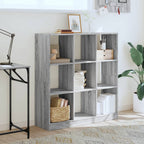 vidaXL Bücherregal Grau Sonoma 102x32x108 cm Holzwerkstoff