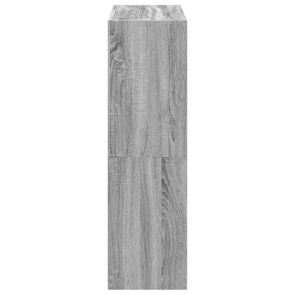 vidaXL Bücherregal Grau Sonoma 102x32x108 cm Holzwerkstoff