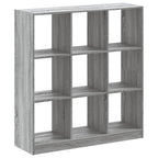 vidaXL Bücherregal Grau Sonoma 102x32x108 cm Holzwerkstoff
