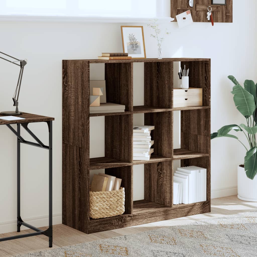 vidaXL Bücherregal Braun Eichen-Optik 102x32x108 cm Holzwerkstoff