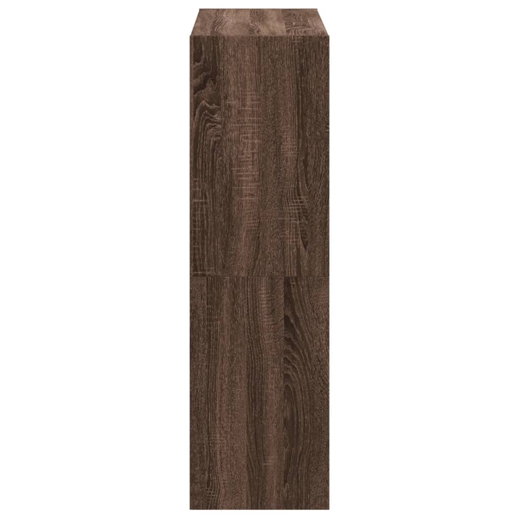 vidaXL Bücherregal Braun Eichen-Optik 102x32x108 cm Holzwerkstoff