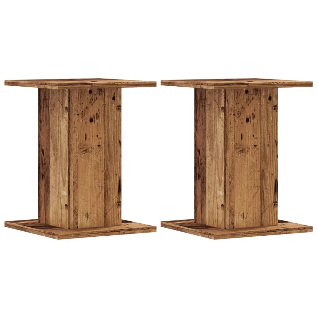 vidaXL Pflanzenständer 2 Stk. Altholz-Optik 30x30x40 cm Holzwerkstoff