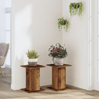 vidaXL Pflanzenständer 2 Stk. Altholz-Optik 30x30x40 cm Holzwerkstoff