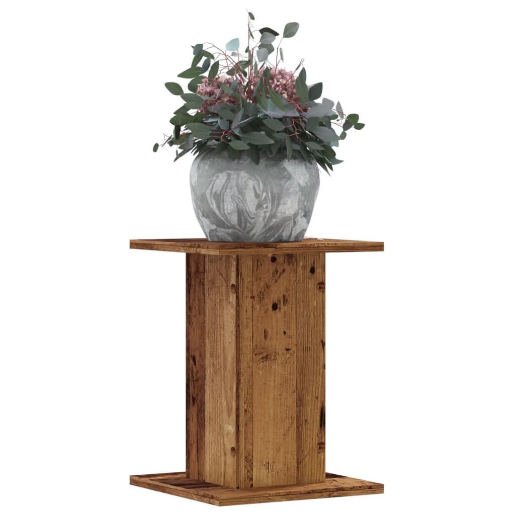 vidaXL Pflanzenständer 2 Stk. Altholz-Optik 30x30x40 cm Holzwerkstoff