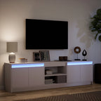 vidaXL TV-Schrank mit LED-Beleuchtung Weiß 180x34x50 cm Holzwerkstoff