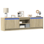 vidaXL TV-Schrank mit LED-Beleuchtung Sonoma-Eiche 180x34x50 cm