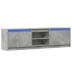 vidaXL TV-Schrank mit LED-Beleuchtung Betongrau 180x34x50 cm