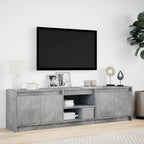 vidaXL TV-Schrank mit LED-Beleuchtung Betongrau 180x34x50 cm