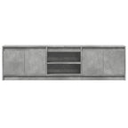 vidaXL TV-Schrank mit LED-Beleuchtung Betongrau 180x34x50 cm