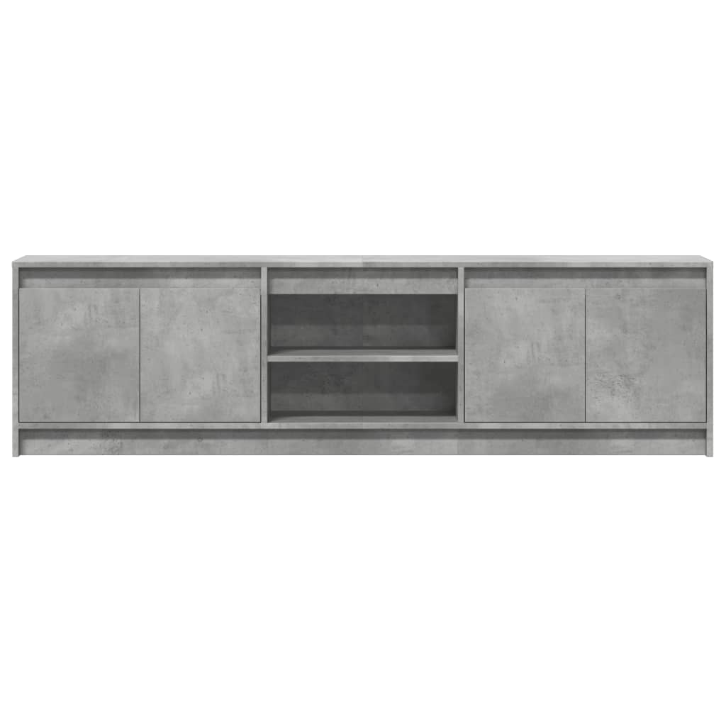 vidaXL TV-Schrank mit LED-Beleuchtung Betongrau 180x34x50 cm