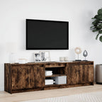 vidaXL TV-Schrank mit LED-Beleuchtung Räuchereiche 180x34x50 cm