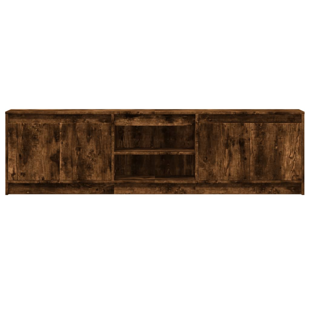 vidaXL TV-Schrank mit LED-Beleuchtung Räuchereiche 180x34x50 cm