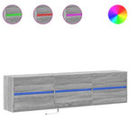 vidaXL TV-Wandschrank mit LED Grau Sonoma 180x31x45 cm