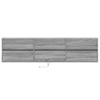vidaXL TV-Wandschrank mit LED Grau Sonoma 180x31x45 cm
