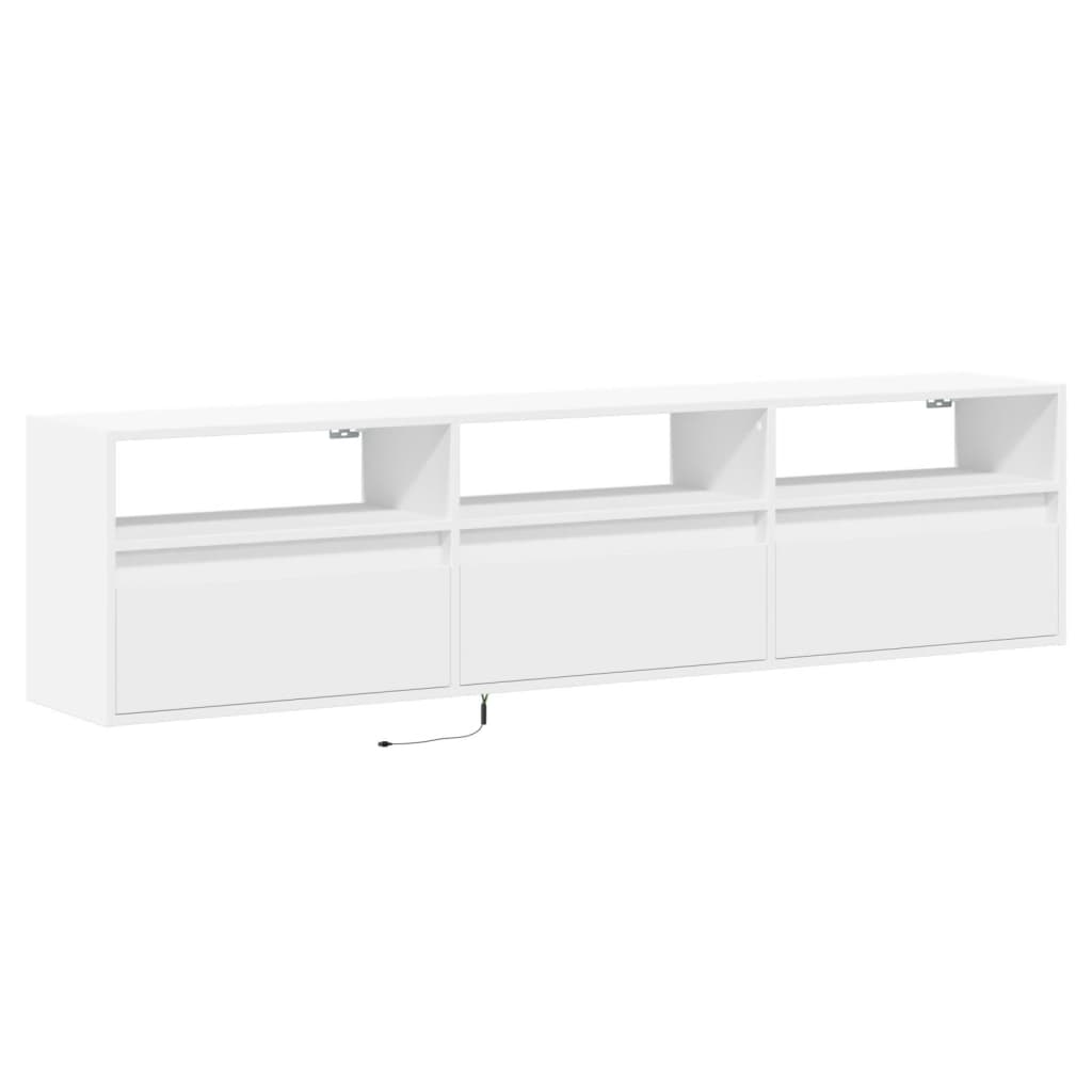 vidaXL TV-Wandschrank mit LED Weiß 180x31x45 cm