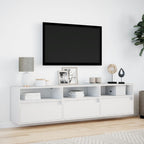 vidaXL TV-Wandschrank mit LED Weiß 180x31x45 cm