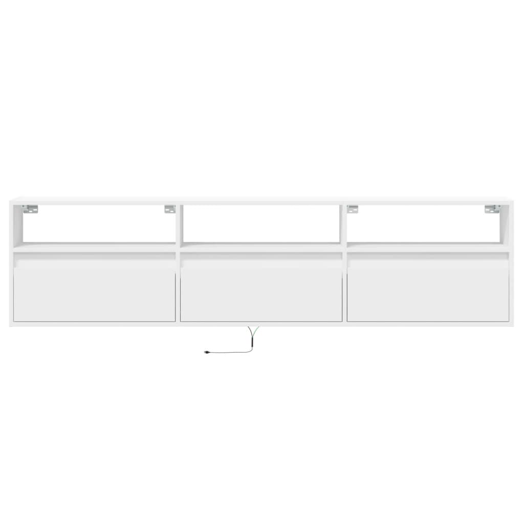 vidaXL TV-Wandschrank mit LED Weiß 180x31x45 cm