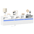 vidaXL TV-Wandschrank mit LED Weiß 180x31x45 cm