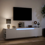 vidaXL TV-Wandschrank mit LED-Beleuchtung Weiß 180x31x39,5 cm