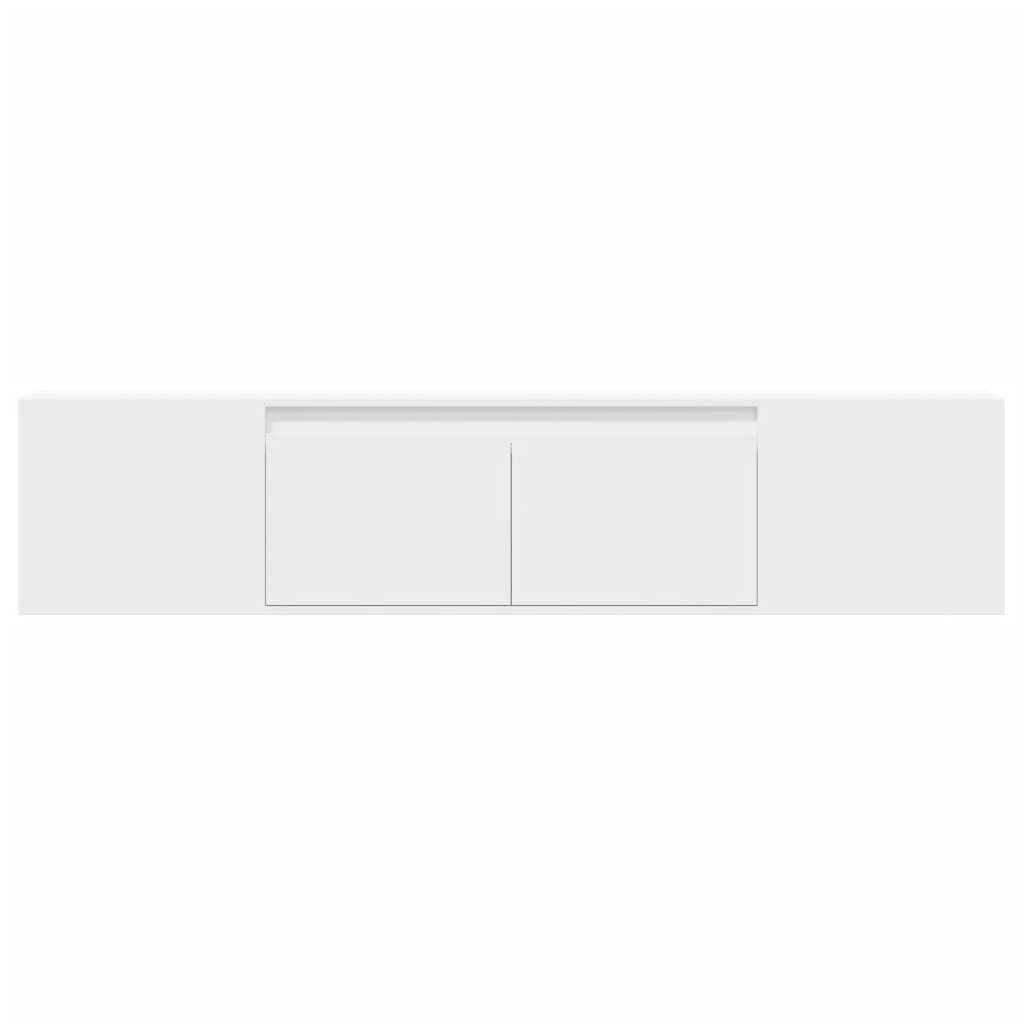 vidaXL TV-Wandschrank mit LED-Beleuchtung Weiß 180x31x39,5 cm