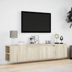 vidaXL TV-Wandschrank mit LED-Beleuchtung Sonoma-Eiche 180x31x39,5 cm