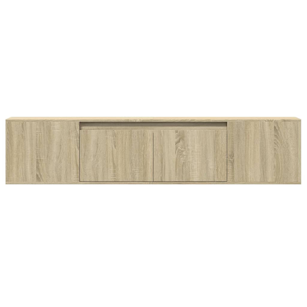 vidaXL TV-Wandschrank mit LED-Beleuchtung Sonoma-Eiche 180x31x39,5 cm