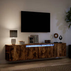 vidaXL TV-Wandschrank mit LED-Beleuchtung Räuchereiche 180x31x39,5 cm