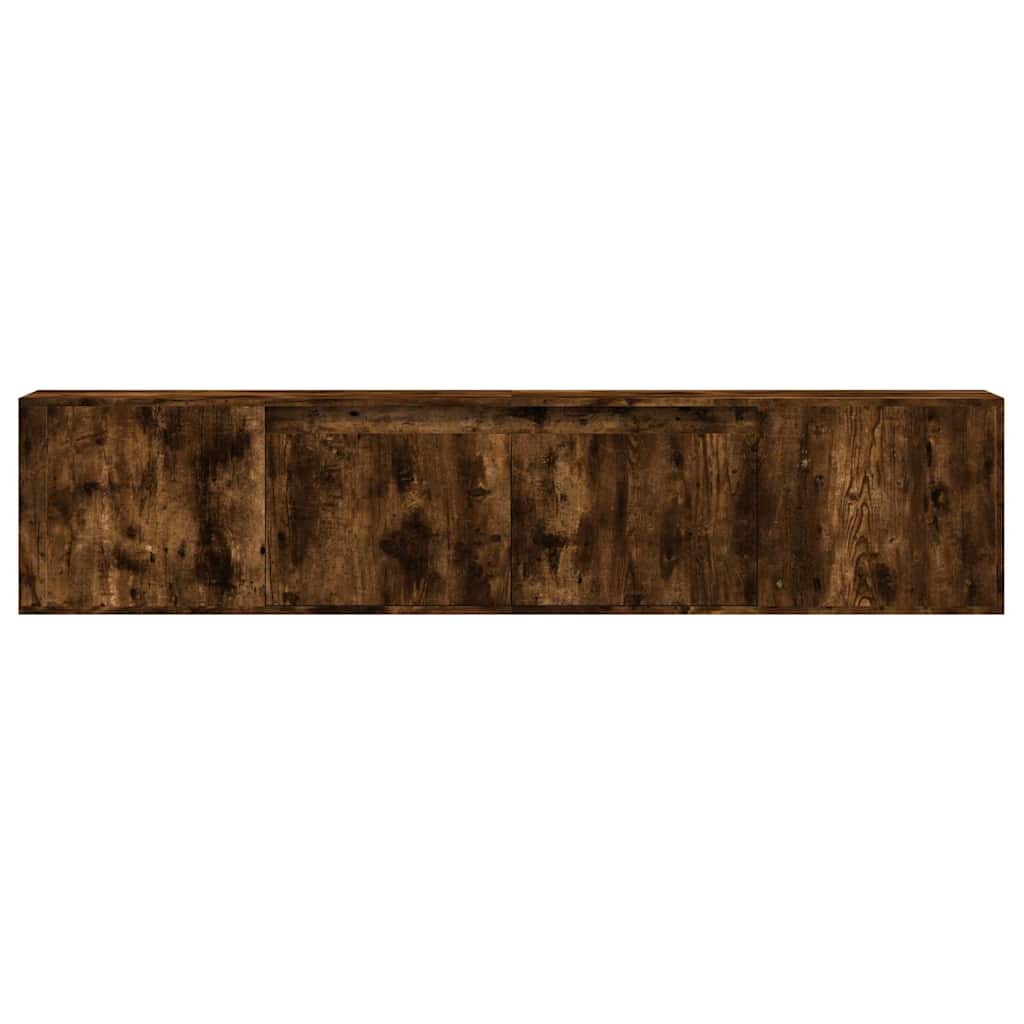 vidaXL TV-Wandschrank mit LED-Beleuchtung Räuchereiche 180x31x39,5 cm
