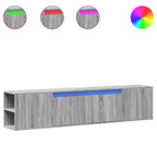 vidaXL TV-Wandschrank mit LED-Beleuchtung Grau Sonoma 180x31x39,5 cm