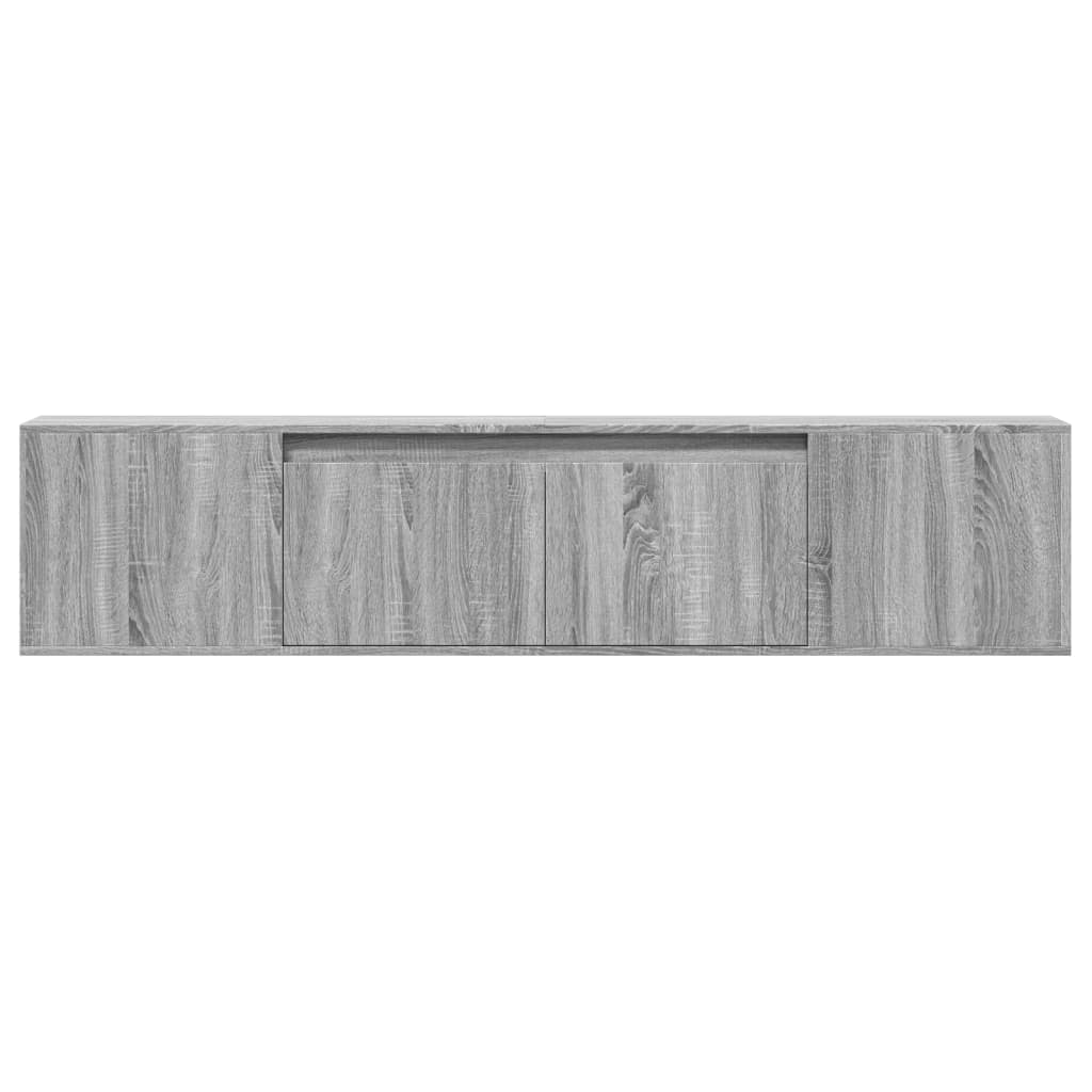 vidaXL TV-Wandschrank mit LED-Beleuchtung Grau Sonoma 180x31x39,5 cm