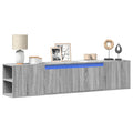 vidaXL TV-Wandschrank mit LED-Beleuchtung Grau Sonoma 180x31x39,5 cm