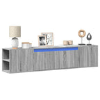 vidaXL TV-Wandschrank mit LED-Beleuchtung Grau Sonoma 180x31x39,5 cm