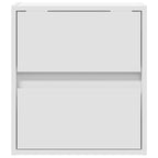 vidaXL Wand-Nachttische mit LED-Leuchten 2 Stk. Weiß