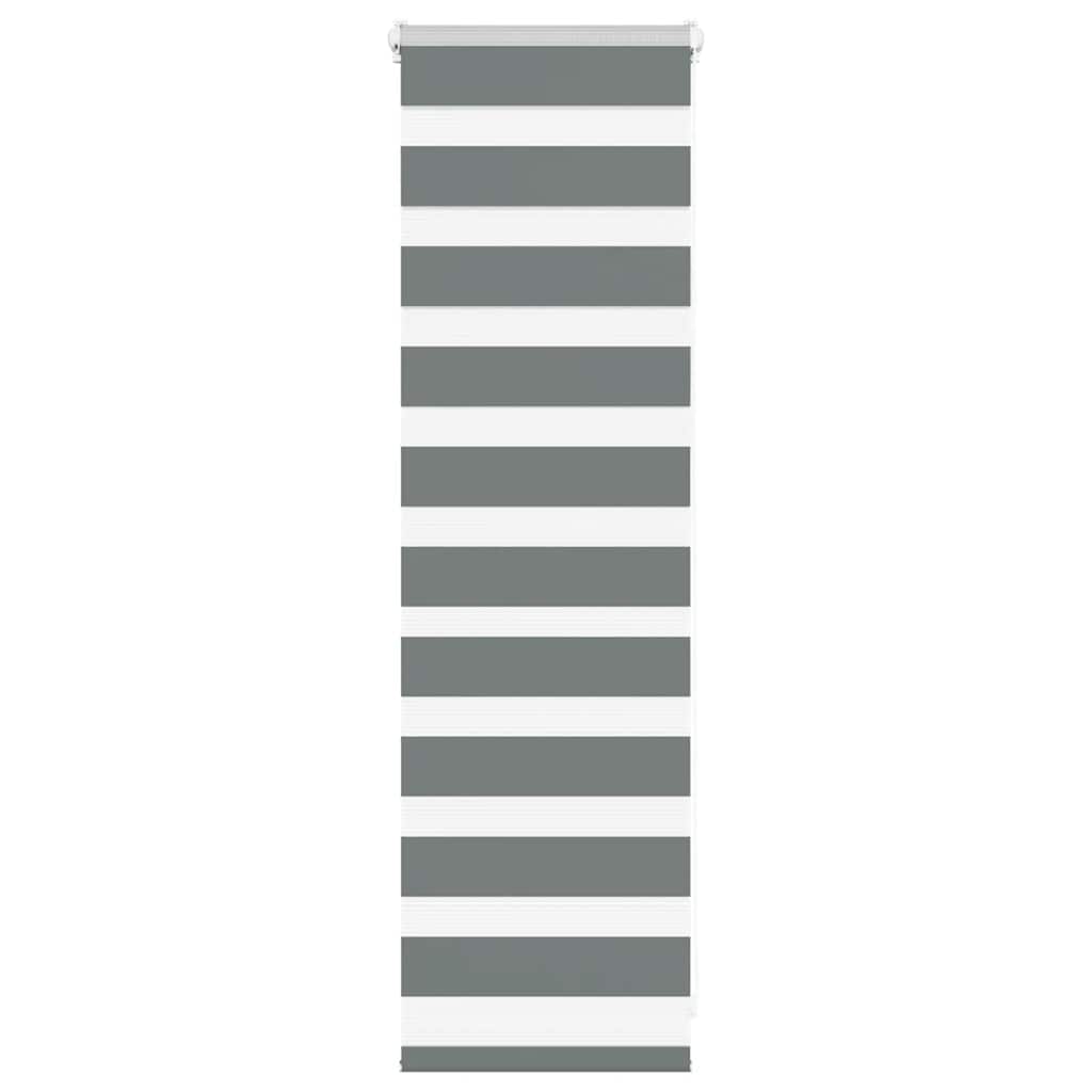 vidaXL Doppelrollo Dunkelgrau Stoffbreite 35,9 cm Polyester