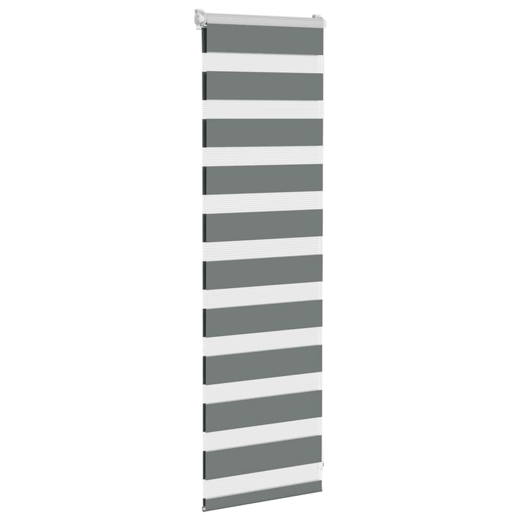 vidaXL Doppelrollo Dunkelgrau Stoffbreite 35,9 cm Polyester