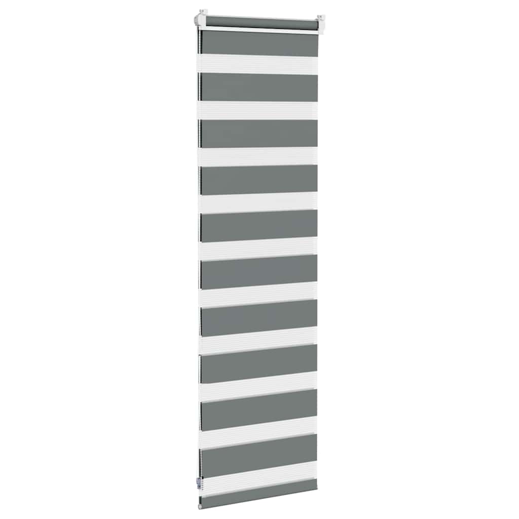vidaXL Doppelrollo Dunkelgrau Stoffbreite 35,9 cm Polyester