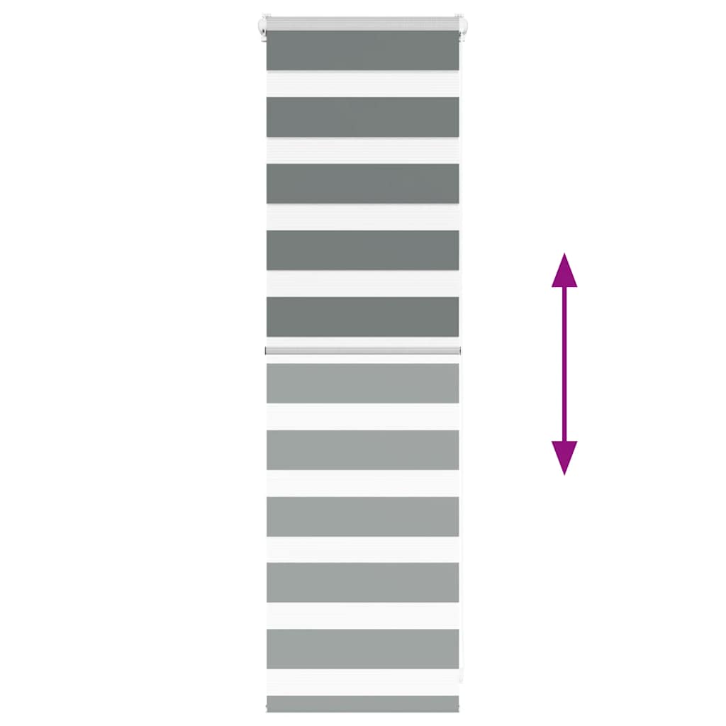 vidaXL Doppelrollo Dunkelgrau Stoffbreite 35,9 cm Polyester