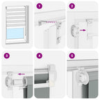 vidaXL Doppelrollo Dunkelgrau Stoffbreite 35,9 cm Polyester