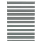 vidaXL Doppelrollo Dunkelgrau Stoffbreite 35,9 cm Polyester