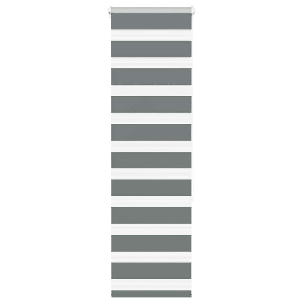 vidaXL Doppelrollo Dunkelgrau Stoffbreite 35,9 cm Polyester