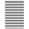 vidaXL Doppelrollo Dunkelgrau Stoffbreite 35,9 cm Polyester