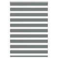 vidaXL Doppelrollo Dunkelgrau Stoffbreite 35,9 cm Polyester