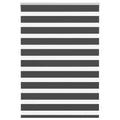 vidaXL Doppelrollo Dunkelgrau Stoffbreite 35,9 cm Polyester